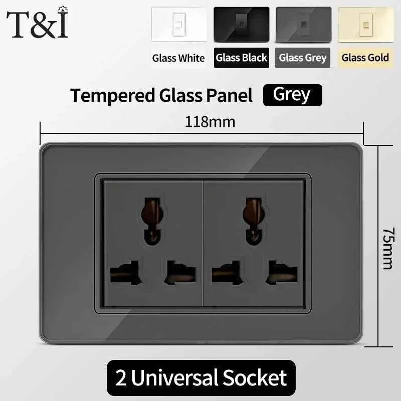 118 Series Wall Socket with Dual USB Type-C Ports – 110V
