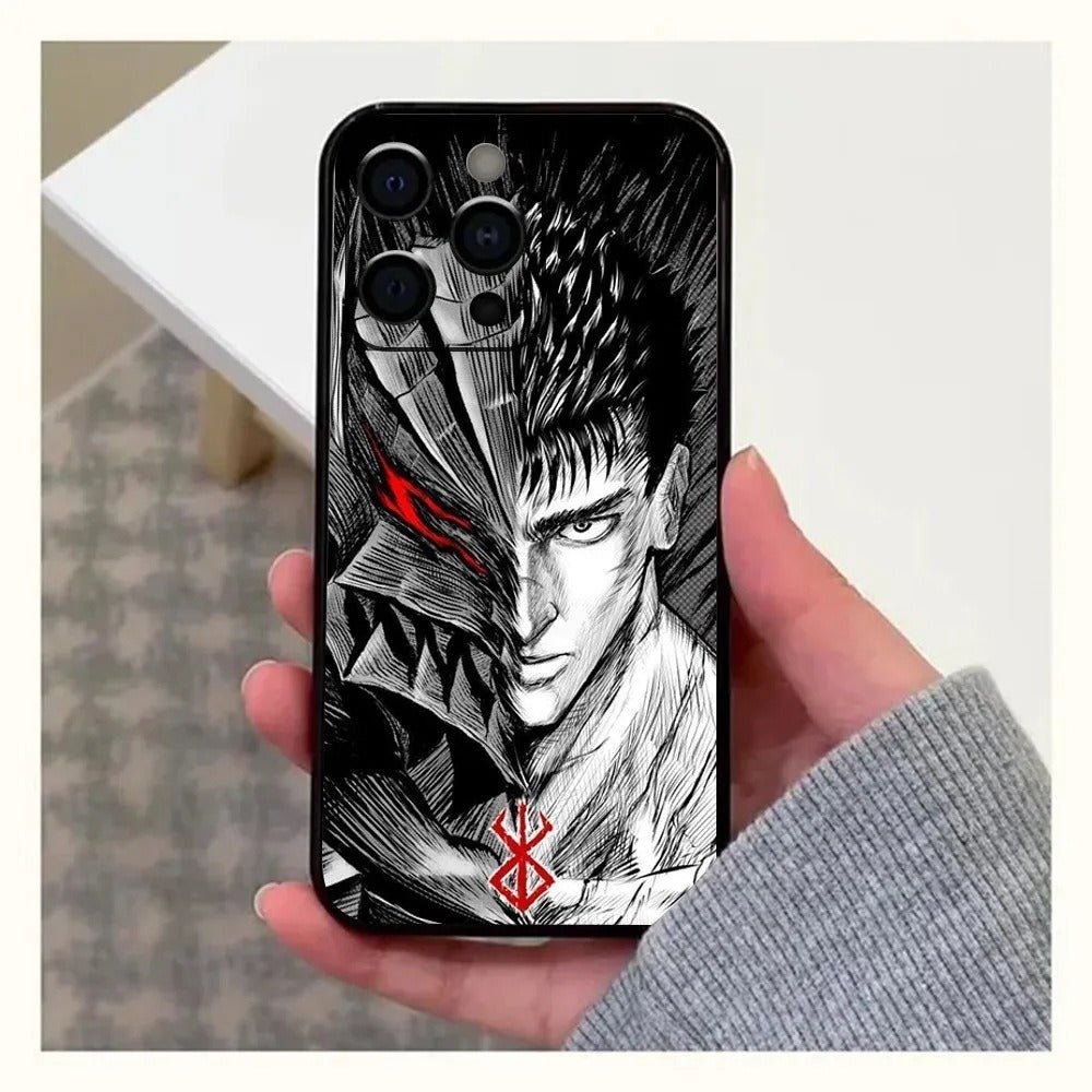 GutsrkiPhone Anime Phone Case 15 New SE Black - Electrifick Wants