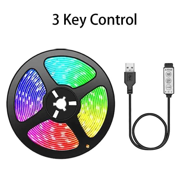 RGB LED Strip Light with Bluetooth App Control – 5V USB Flexible LED