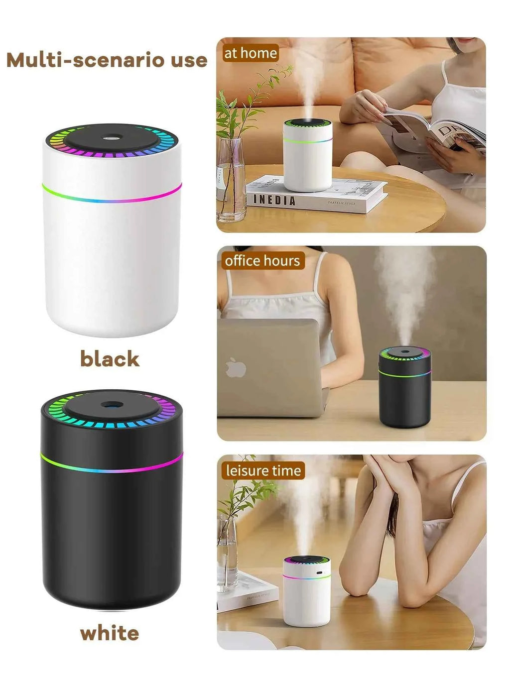 180ml Aromatherapy Diffuser Humidifier with LED Light