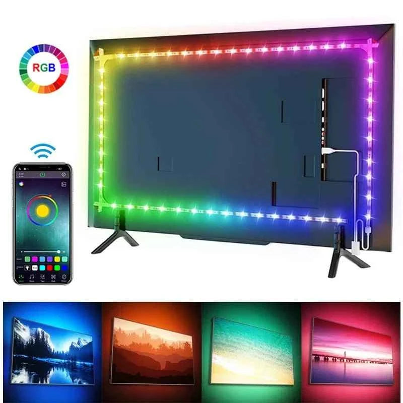 RGB LED Strip Light with Bluetooth App Control – 5V USB Flexible LED