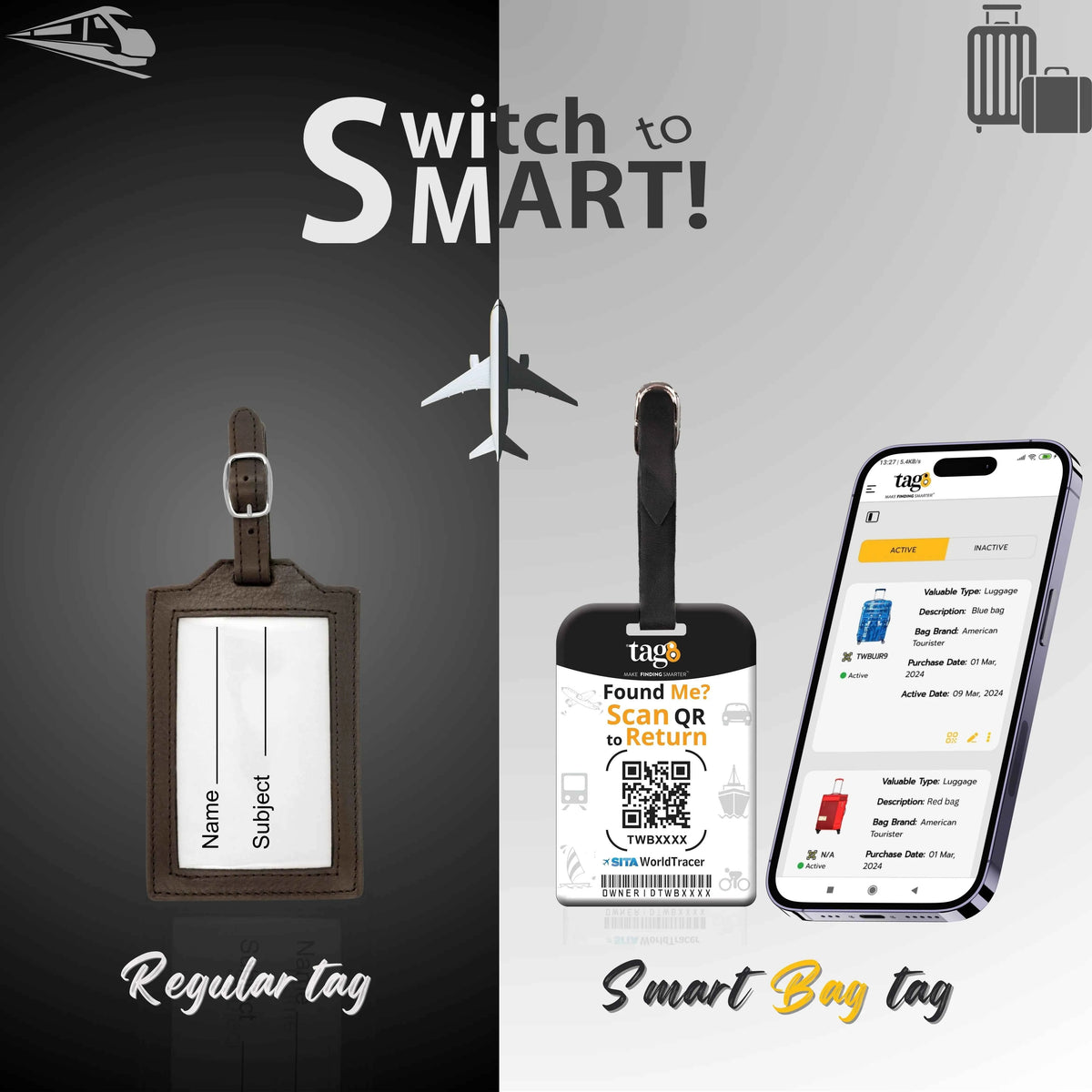 Smart Bag Security Tag Germany Flag Pack 2